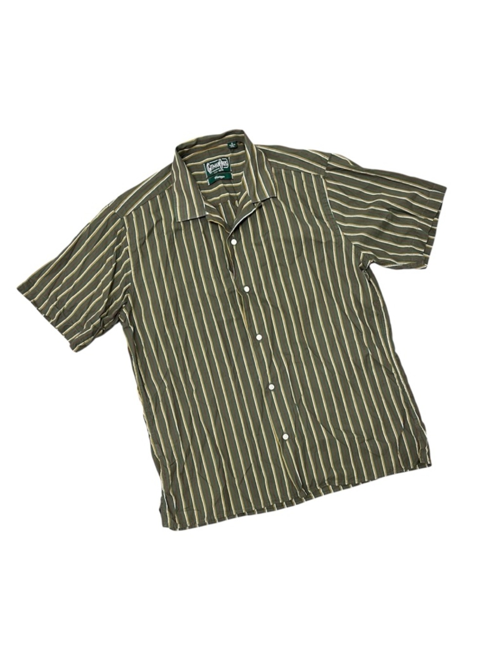 Gitman Bros Vintage Lightweight Stripe Cotton/Silk Camp Collar Shirt USA